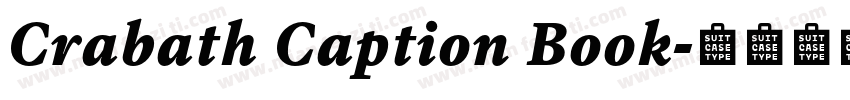 Crabath Caption Book字体转换